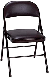 Cosco Vinyl Folding Chair, 4 Pack, Black