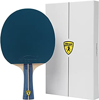 Killerspin JET 200 Table Tennis Paddle, Recreational Ping Pong Paddle, Table Tennis Racket with Wood Blade, Jet Basic Rubber Grips Ping Pong Balls, Memory Box for Storage  BluVanilla