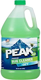 Peak Eco Premium Bug Wash with Rain-Off Windshield Washer Fluid, Special Additive Helps Repel Rain, Improves Driving Visibility +32° F