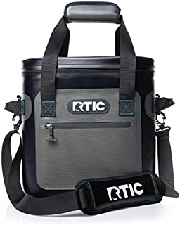 RTIC Soft Cooler 20, Grey, Insulated Bag, Leak Proof Zipper, Keeps Ice Cold for Days