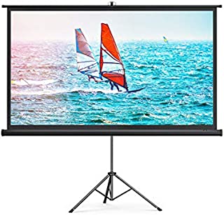 TaoTronics Projector Screen with Stand,Indoor Outdoor PVC Projection Screen 4K HD 100'' 16: 9 Wrinkle-Free Design(Easy to Clean, 1.1Gain, 160° Viewing Angle & Includes a Carry Bag) for Movie, Meeting