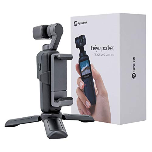 Feiyu Pocket 2 in 1 Handheld Gimbal Camera Stabilizer Vlogger Camera 4K Integrated Camera Gimbal Hyperlapse Motion Time-Lapse Panorama 8X Slow Motion Video Vlogger Gimbal with Mini Tripod Phone Mount