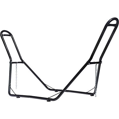 VALLEYRAY Portable Steel Hammock Stand with Carry Bag, 2 Person Heavy-Duty Universal Hammock Stand Only, Hammock Frame for Indoor Outdoor Yard Patio Deck