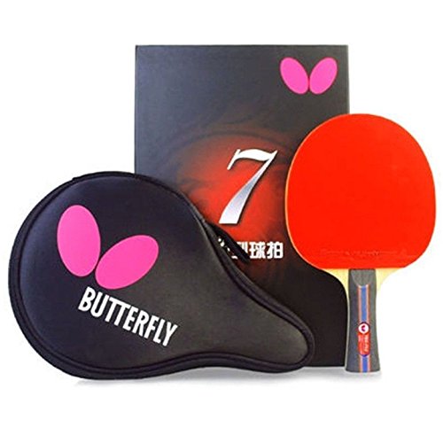 Butterfly B702FL Shakehand Table Tennis Racket | China Series | Powerful Carbon Blade and Rubber Combination with Racket Case | Recommended for Intermediate Level Players