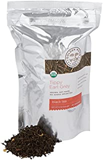 Golden Moon Tea - Tippy Earl Grey Loose Leaf Tea | Fresh All Natural Revitalizing Flavor & Aroma | Real Italian Bergamot Peels & Extract | 96 Servings of Earl Grey Organic English Style Tea