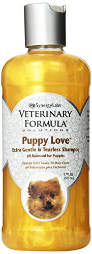 Veterinary Formula Solutions Puppy Love Extra Gentle Tearless Shampoo  Safe for Puppies Over 6 Weeks  Long-Lasting Clean, Fresh Scent  Cleanses Without Drying Delicate Skin (17oz)