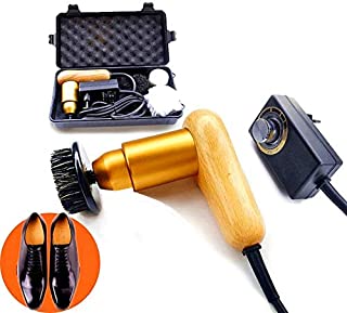 75W High Power Adjustable Speed Electric Shoe Polisher Machine with 3 Soft Moving Heads for Cleaning and Polishing,Automatic Shoe Shine Machine Kit