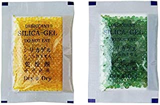 Dry & Dry 10 Gram [25 Packets] Premium Silica Gel Orange Indicating(Orange to Dark Green) Silica Gel Packets Desiccant Dehumidifier - Silica Packets for Moisture Absorber Silica Gel Packs