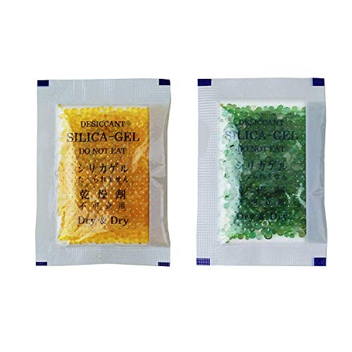 Dry & Dry 10 Gram [25 Packets] Premium Silica Gel Orange Indicating(Orange to Dark Green) Silica Gel Packets Desiccant Dehumidifier - Silica Packets for Moisture Absorber Silica Gel Packs