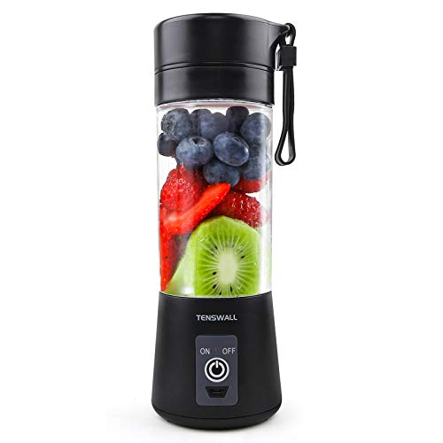 Portable Blender, Personal Size Blender Shakes and Smoothies Mini Jucier Cup USB Rechargeable Battery Strong Power Ice Blender Mixer Home Office Sports Travel Outdoors