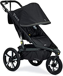 BOB Gear Alterrain Pro Jogging Stroller | One-Hand Quick Fold - Smoothshox + Airfilled Tires, Black