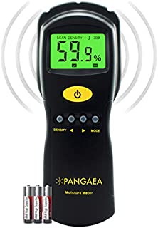 Pinless Wood Moisture Meter | Inductive Pinless Tools | Intelligent Lumber Moisture Meter | Digital Moisture Meter for Wood | (Range: 2% - 70% RH; Accuracy: 0.5%) [3 AAA Batteries Included]