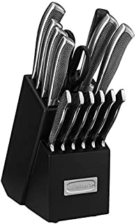 Cuisinart C77SS-15P Graphix Collection 15-Piece Cutlery Knife Block Set, Stainless Steel