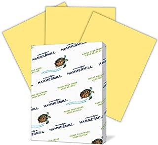 Hammermill Colored Paper, 20 lb Buff Printer Paper, 8.5 x 11-1 Ream (500 Sheets) - Made in the USA, Pastel Paper