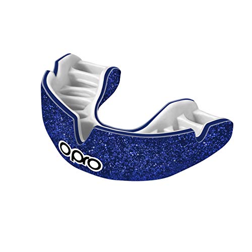 OPRO Power-Fit Mouthguard - for Football, Rugby, Hockey, Lacrosse, Wrestling, and Other Contact Sports (Galaxy Shimmer - Blue, Adult)