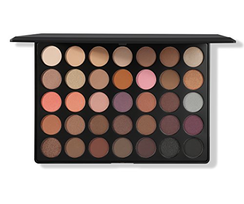 Morphe Pro 35 Color Eyeshadow Palette Warm 35W - Professional matte powder makeup palette with intense pigment