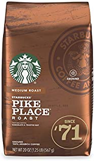 Starbucks Medium Roast Ground Coffee - Pike Place Roast - 100% Arabica - 1 Bag (20 Oz.)