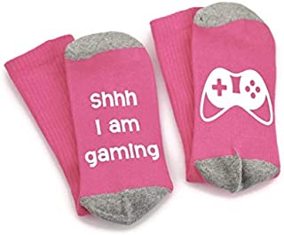 Pink Video Gamer Socks for Girls - Funny Gift for Girlfriend Birthday Present