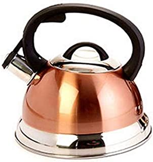 KitchenWorks Whistling Tea Kettle in Metallic Copper