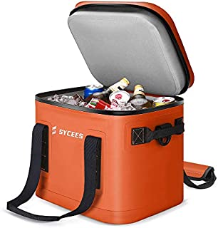 Cooler Bag,SYCEES 30 Cans Portable Leakproof Waterproof Insulated Soft Cooler Backpack for Camping, Fishing, Hiking, Golf, Picnics,Beach (Orange)