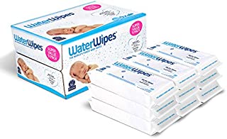 WaterWipes Unscented Baby Wipes, Sensitive and Newborn Skin, 9 Packs (540 Wipes)