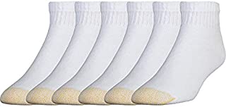 Gold Toe Men's 656P Cotton Quarter Athletic Socks MultiPairs, White (6 Pairs), Shoe Size: 12-16