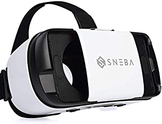 WapSter Vr Headset, Sneba White Virtual Reality, Headset VR Glasses for 3D Video Movies Games for Apple iPhone 11, Samsung Huwei HTC More Smartphones.