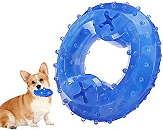 FOCUSPET Dog Chew Toys Cooling Freeze Puppy Teething Rings Arctic Durable Teething Toys for Dogs Tooth Cleaning Pet Toys Perfect Training Tool Chew Ring Toys