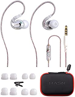 BASN G1 Earphones with Microphone Sport Running Noise Reduction Headphones for Apple iPhone, iPad, iPod and Samsung Galaxy HTC Android Mobile Phones