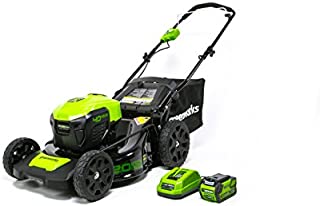 GreenWorks MO40L410 G-MAX 40V 20-Inch Cordless 3-in-1 Lawn Mower with Smart Cut Technology, (1) 4Ah Battery and Charger included