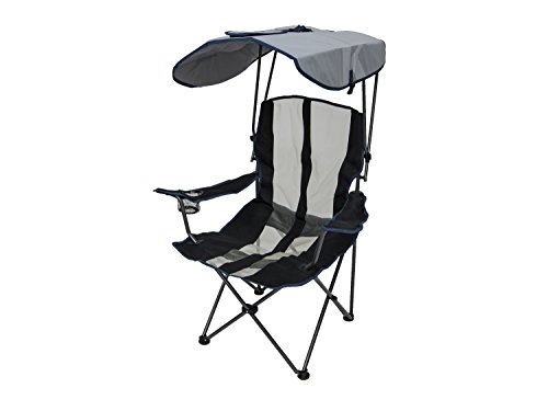 Kelsyus Original Canopy Chair - Foldable Chair for Camping, Tailgates, and Outdoor Events - Navy Stripe