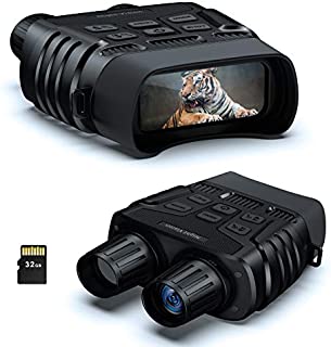 BOOVV Night Vision Binoculars, HD Digital Infrared Night Vision Goggles Scope for Adults Total Darkness for Spotting Hunting with 32 GB Memory Card