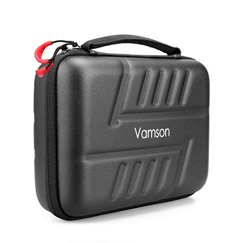 Vamson DIY Medium Carrying Case for GoPro Hero 9 8 7 6 5 4 3 Max, DJI Osmo Pocket Action, Insta360 One R,Hard Protective Travel Bag for Most Action Camera and Accessories VP812