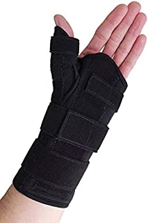 Thumb Spica Splint & Wrist Brace  Both a Wrist Splint and Thumb Splint to Support Sprains, Tendinosis, De Quervain's Tenosynovitis, Fractures or Trigger Thumb Hand Brace for Carpal Tunnel (Left S/M)