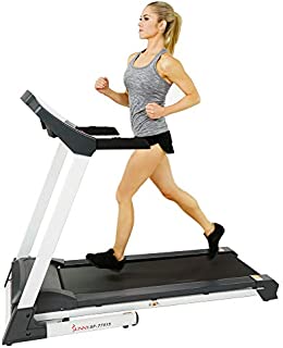 Sunny Health & Fitness SF-T7515 Smart Treadmill with Auto Incline, Speakers, Bluetooth, LCD and Pulse Monitor, Phone Function, 240 LB Max Weight