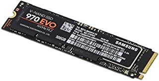 Samsung (MZ-V7E500BW) 970 EVO SSD 500GB - M.2 NVMe Interface Internal Solid State Drive with V-NAND Technology, Black/Red