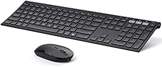 Multi-Device Bluetooth Keyboard and Mouse, Jelly Comb Rechargeable Dual-Mode(Bluetooth 4.0 + USB) Wireless Keyboard and Mouse Combo, for Windows 8 or 10+/ Android 5.0+/ Mac OS 10.10+/ iOS 10.13.4 +