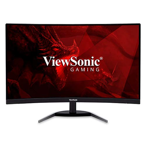 ViewSonic VX2768-PC-MHD 27 Inch 1080p Curved 165Hz 1ms Gaming Monitor with FreeSync Premium Eye Care HDMI and Display Port, Black