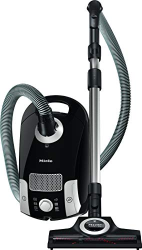 Miele Compact C1 Turbo Team Bagged Canister Vacuum, Obsidian Black