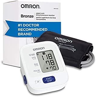 Omron Bronze Blood Pressure Monitor, Upper Arm Cuff, Digital Blood Pressure Machine, Storesup To 14 Readings