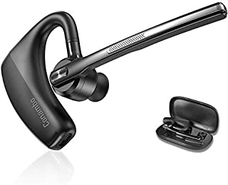 Bluetooth Headset 5.0 with CVC8.0 Dual Mic Noise Cancelling Bluetooth Earpiece 16Hrs Talktime Wireless Headset Hands-Free Earphone for Truck Driver iPhone Android Cell Phones