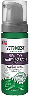 Vet's Best Flea and Tick Waterless Bath Foam for Cats | Flea Treatment Dry Shampoo for Cats | Flea Killer with Certified Natural Oils | 5 Ounces