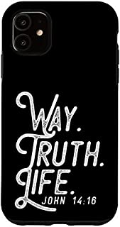 iPhone 11 Way Truth Life Christian Bible Verse Gift Case