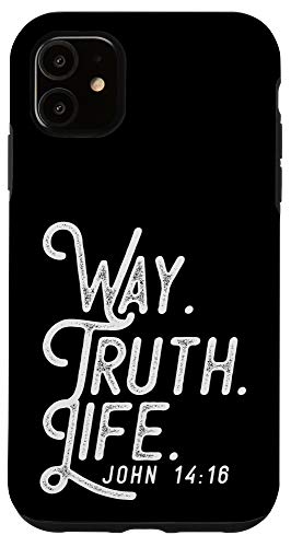 iPhone 11 Way Truth Life Christian Bible Verse Gift Case