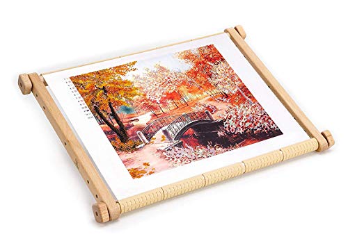 Needlepoint Embroidery Tapestry Scroll Frame Made of Organic Beech, Wooden Cross Stitch Frame, Needlepoint Holder, Stitching Frame (9.8