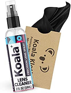 Koala Eyeglass Lens Cleaner Spray Kit | American Made | 2 Ounces + 1 Koala Cloth | Streak and Alcohol Free | Carefully Engineered Glasses Cleaner | Safe for All Lenses