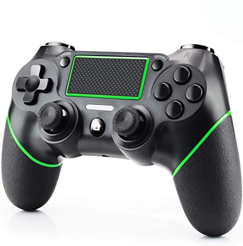 Diswoe Wireless Controller Bluetooth Gamepad for Playstation 4/Pro/Slim/PC Laptop(7/8/8.1/10) with DUALSHOCK Motion Motors, Audio Function, Touch Panel Joypad and Anti-Slip Design (Green)