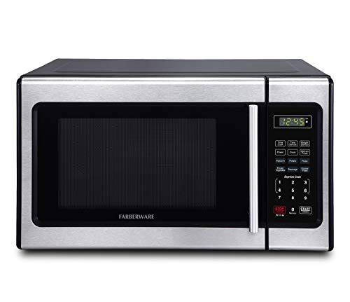 Farberware Classic FMO09AHTBKD Classic 0.9 Cu. Ft. 900-Watt Microwave Oven with LED Lighting, Stainless Steel