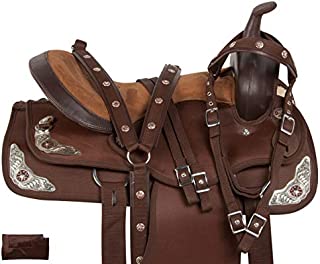 Acerugs Texas Silver Western Pleasure Trail Show Horse Barrel Saddle TACK Set Comfy (16)