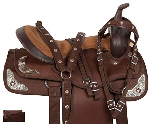 Acerugs Texas Silver Western Pleasure Trail Show Horse Barrel Saddle TACK Set Comfy (16)